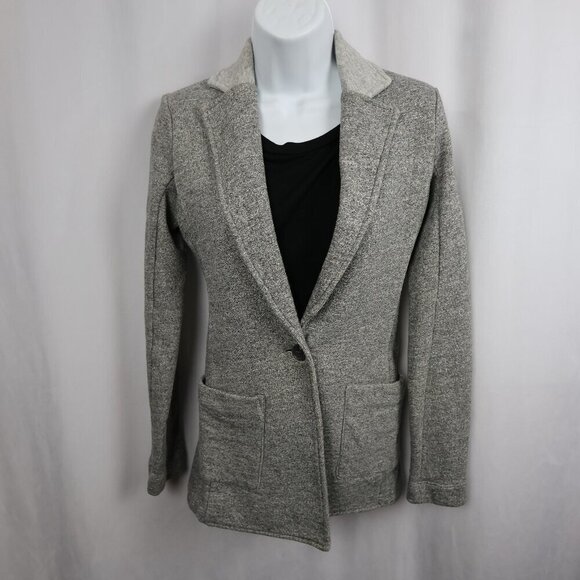 James Perse Standard Grey Cotton Blazer - Size 1(Small) - Picture 4 of 12